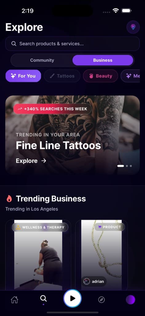 Users view